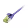Patch kabelis RJ45, CAT6A 500MHz, 3 m, alyvinė, U/FTP, plonas apvalus d=3,8 mm, TPE/LSZH (Superflex), AWG32, su Cat.7 žaliava, Synergy 21 (S217396V3)