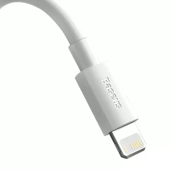 Baseus TZCALZJ-02 mobiliojo telefono kabelis Baltas 1,5 m USB A Lightning