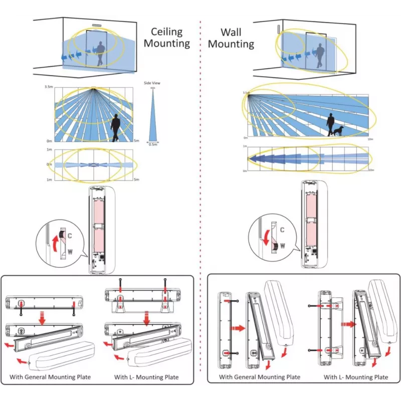 HIKVISION DS-PDC10DM-EG2-WE Ax Pro belaidis magnetinis detektorius