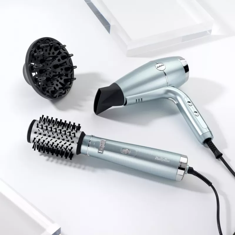 Plaukų džiovintuvas BABYLISS D773DE 2100 W, joninis, 3 šilumos / 2 greičiai, šalto oro pūtimas, 2 antgaliai, metalinis