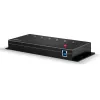 Lindy 7 prievadų USB 3.0 metalinis USB šakotuvas, USB 3.2 Gen 1 (3.1 Gen 1) Type-A, 5000 Mbit/s, juodas, 0,8 m, 185 mm, 75 mm