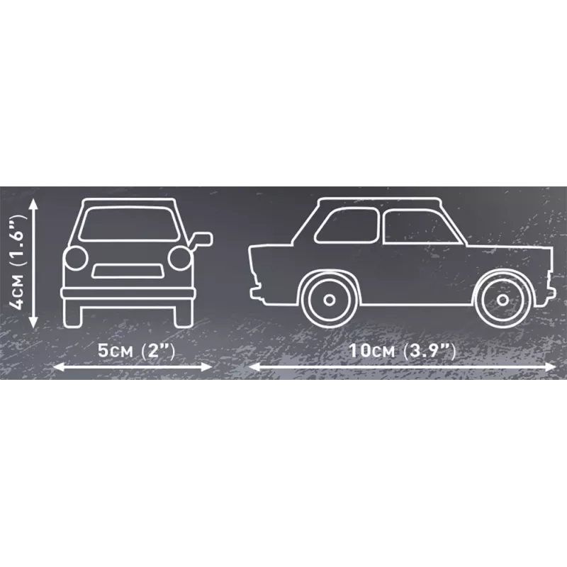 Statybinis rinkinys Cobi Trabant 601 – 72 detalės, miniatiūrinis automobilio modelis