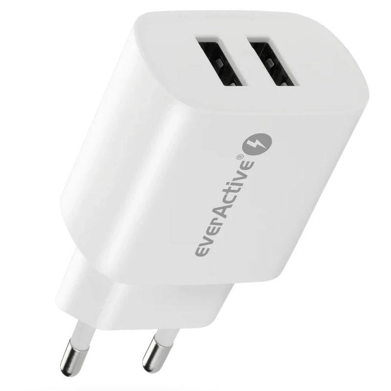 Įkroviklis 2x USB 2,4A 12W baltas