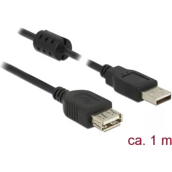 USB ilginimo kabelis DeLOCK 84883 USB 2.0 1 m Juodas