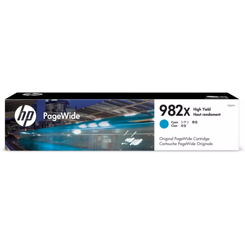 HP 982X didelės talpos ciangra spalvos originali PageWide kasetė, 1 vnt., 16000 puslapių