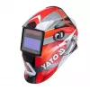 Suvirinimo šalmas YATO YT-73921 su automatiniu tamsėjimu, atspalvis 9–13, polikarbonato korpusas, matymo laukas 4,3×9,8 cm, baterija 3V