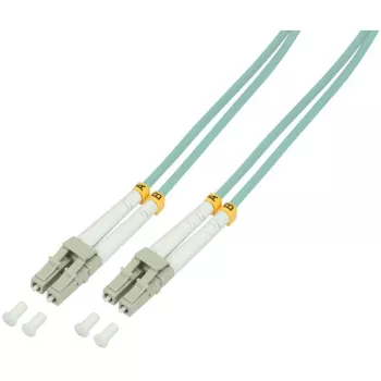 Logilink šviesolaidinis jungiamasis kabelis LC Multi-Mode (M) - LC Multi-Mode (M) 1 m, 50/125 µm, OM3, halogeninis, akvamarinas (FP3LC01)