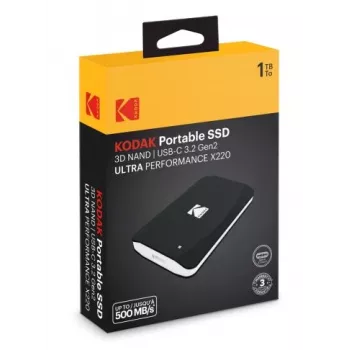 Kodak X220 1TB nešiojamas SSD diskas, 2.5 colio, USB-C 3.2 Gen 2