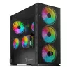 SAVIO kompiuterio korpusas Raptor X1 ARGB Stiklas/Tinklelis Juodas