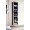 Vitrina sieninė Cama Meble VIGO 180 1800×400×300 mm juoda/ąžuolas wotan