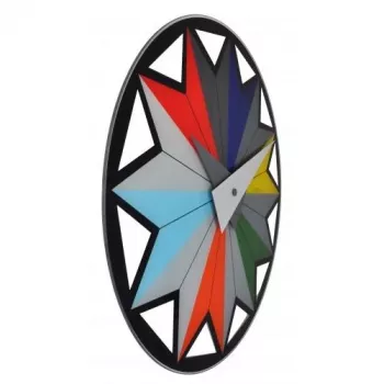 NeXtime laikrodis 8163 Circus, 43 cm skersmens, sieninis, juodas / įvairiaspalvis