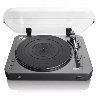 Pusiau automatinė vinilinių plokštelių grotuvas su diržine pavara Lenco LBT-120BK Juoda