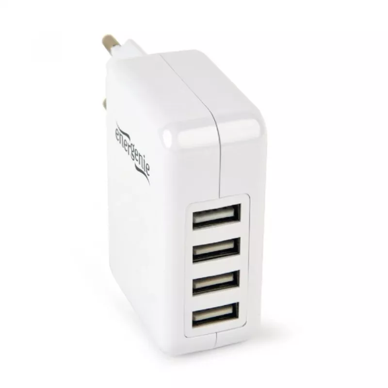 USB įkroviklis universalus baltas 4 prievadai EG-U4AC-02 Gembird