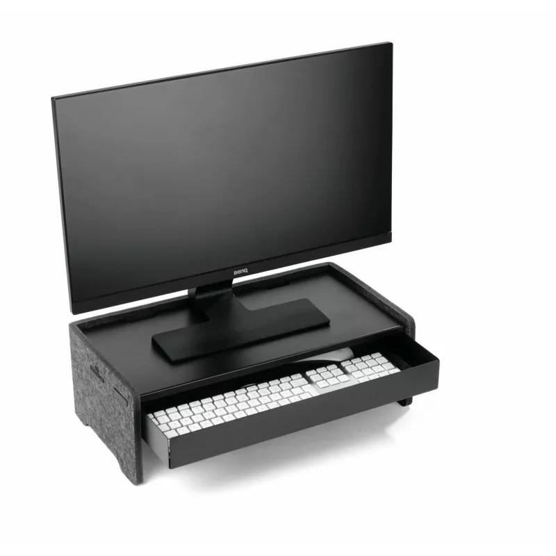 Durable 508201 stalčius monitoriaus laikikliui juodas metalinis 468 mm plotis 221 mm gylis 53 mm aukštis