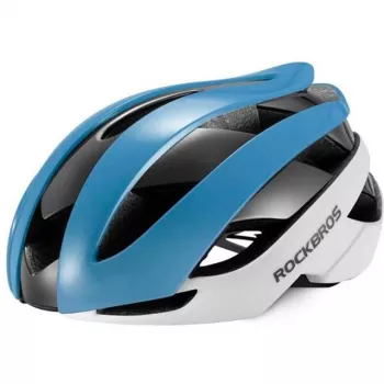 Reguliuojamas dviračio šalmas ROCKBROS M 55-58 cm Mėlyna-Balta