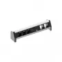 BACHMANN Desk 1 3x kištukinis lizdas 230V 16A juodas aliuminis 450 mm