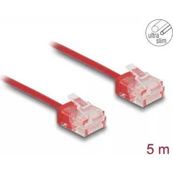 Tinklo kabelis DeLOCK RJ45 Cat.6 UTP 5 m Raudonas