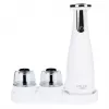 Elektrinis druskos ir pipirų malūnėlių rinkinys Adler AD 4449W Steel White, keraminiai girnapusiai, 150 ml, įkraunamas per USB-C