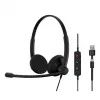 Ausinės EPOS IMPACT 100 UC Stereo USB-C+A laidinės lengvos patogios