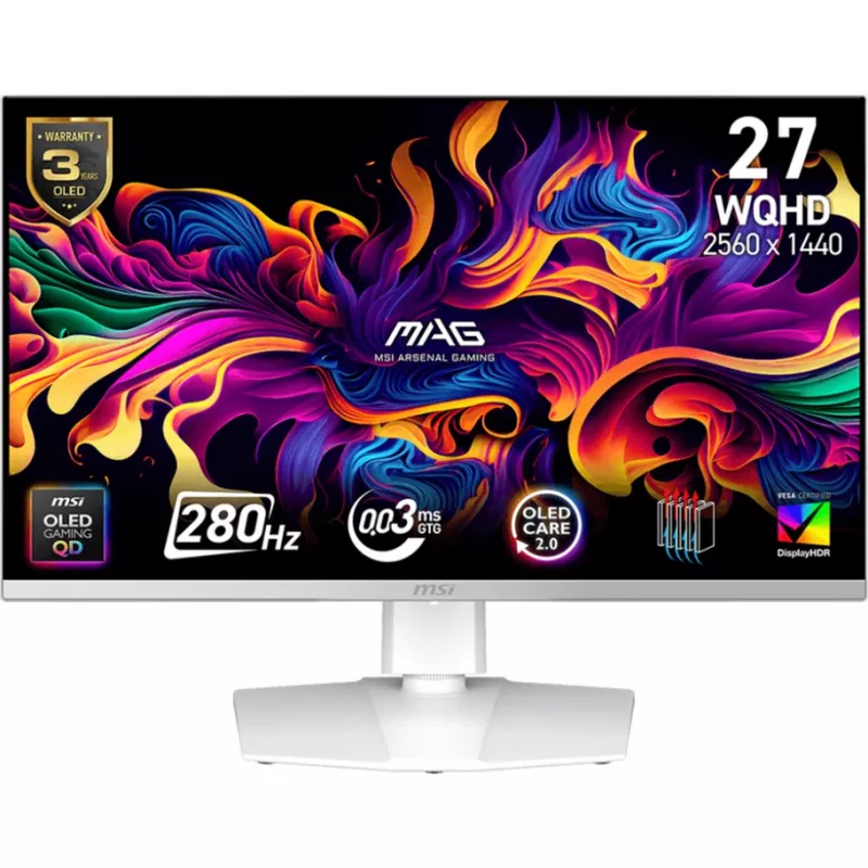 Monitorius MSI MAG 272QPWDE X28 26,5 colio QHD QD-OLED žaidimų monitorius