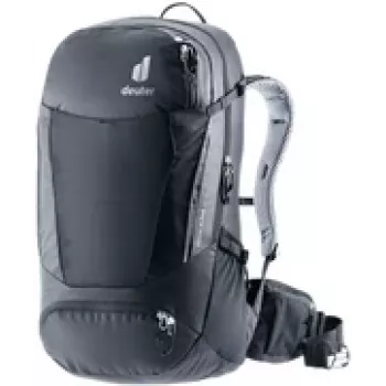 Kuprinė DEUTER Trans Alpine 32 EL — 32 l, ergonomiška dviračių ir miesto kuprinė, juoda