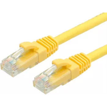VALUE Patch-Cable RJ-45 (M) į RJ-45 (M) - 1,5 m - UTP - CAT 6a - Lietas - Geltona, RAL 1004 (21.99.1482)