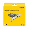 DeLOCK 90760 vidinė tinklo plokštė 2500 Mbit/s PCI Express laidinė