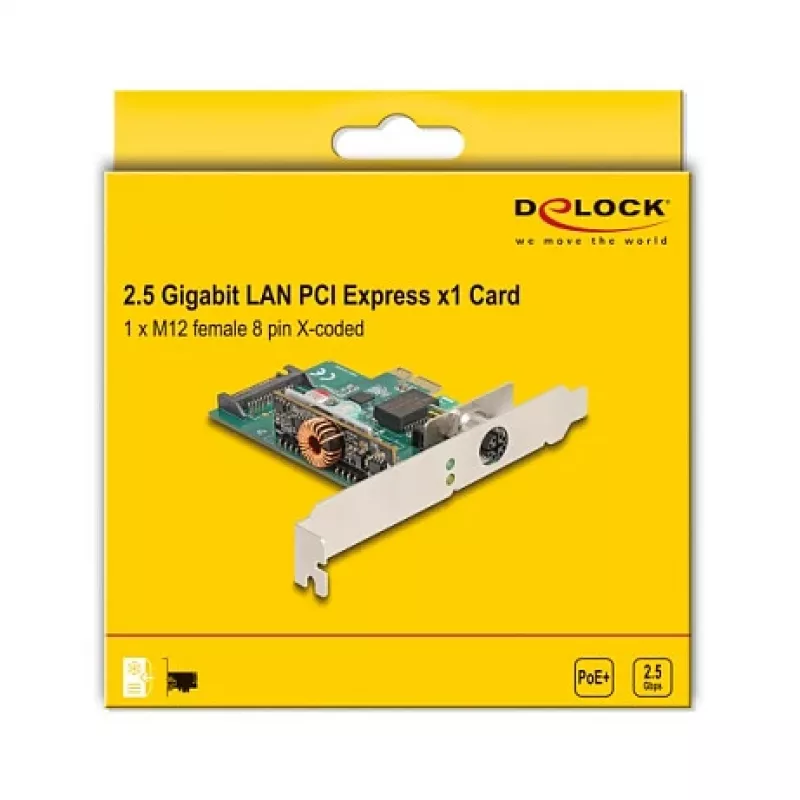 DeLOCK 90760 vidinė tinklo plokštė 2500 Mbit/s PCI Express laidinė
