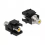 Keystone modulis DeLOCK 86740 plokščias juodas RCA