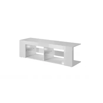 Cama TV spintelė RTV TEXAS 50/134/40 baltas/baltas blizgus