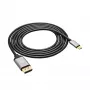 Akyga AK-AV-16 USB-C – DisplayPort kabelis, 4K 60 Hz, 1,8 m, juodas
