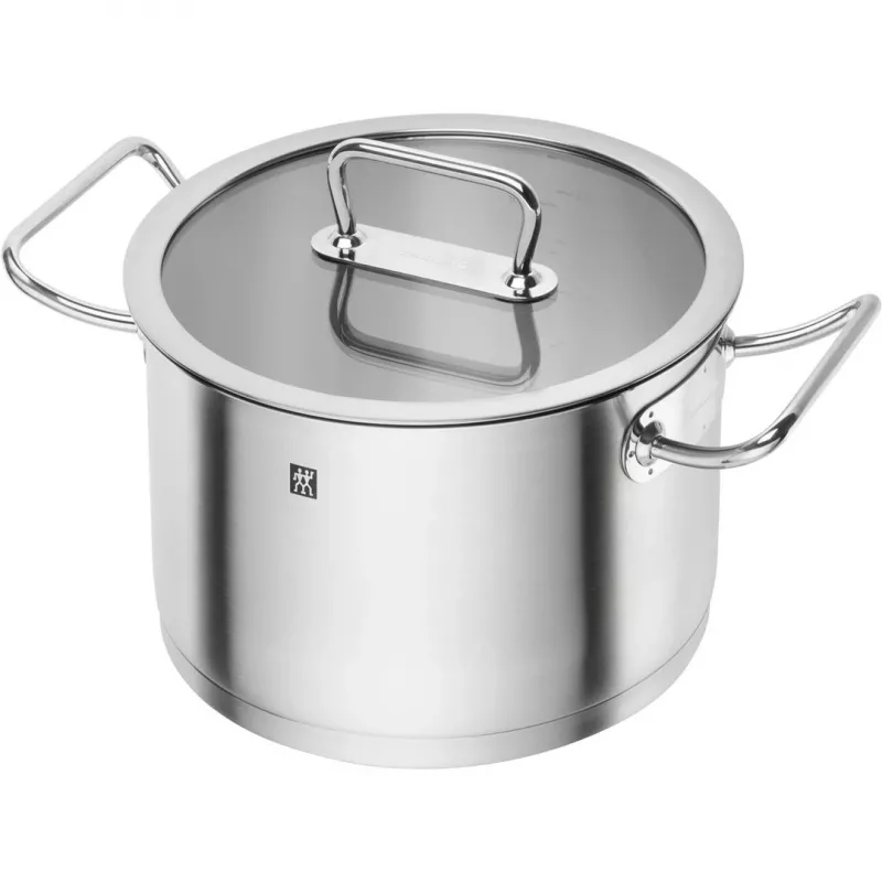 Puodų rinkinys ZWILLING 65120-005-0 – 5 vnt. nerūdijančio plieno puodai su dangčiais, tinka orkaitei ir indaplovei, nelipni danga, max 200°C