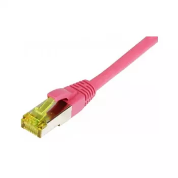 Laidas Patch RJ45, CAT6A 500 MHz, 0,15 m, rausvas, S-STP (S/FTP), TPE/LSZH (Ultraflex), AWG26, su Cat.7 žalios vielos, Synergy 21 (S217698)