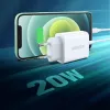 Ugreen USB Power Delivery 3.0 Quick Charge 4.0+ 20W 3A sieninis įkroviklis (baltas)