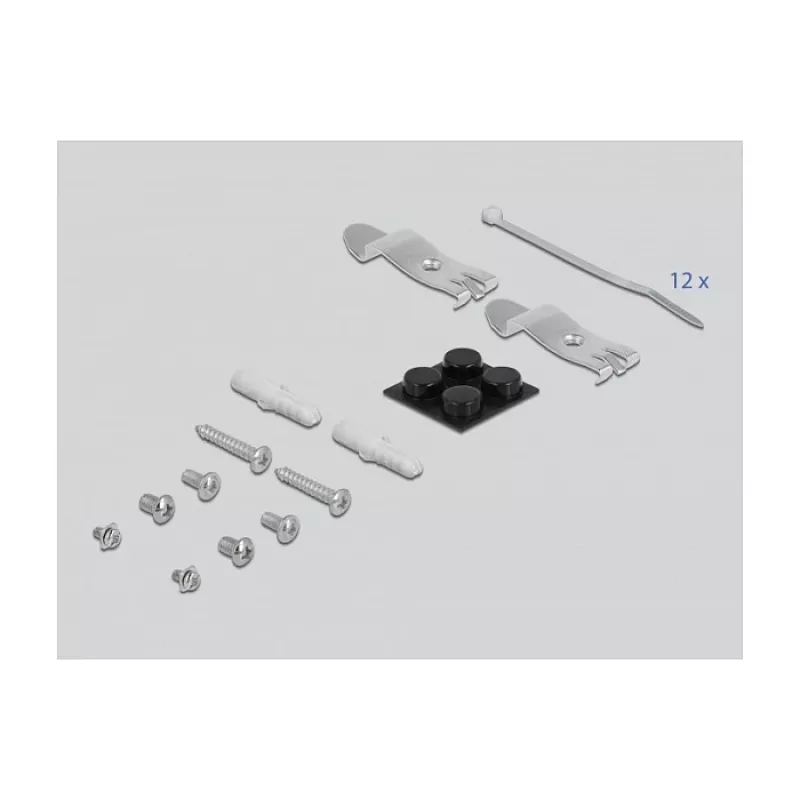 Patch Panel DeLOCK Keystone 12 Port Juodas