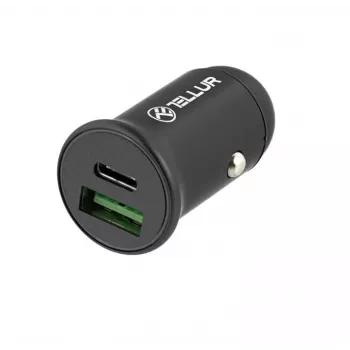 Automobilinis įkroviklis Tellur PD60W QC30W T-MLX43921 — 60W PD ir 30W QC greitasis įkrovimas automobiliui