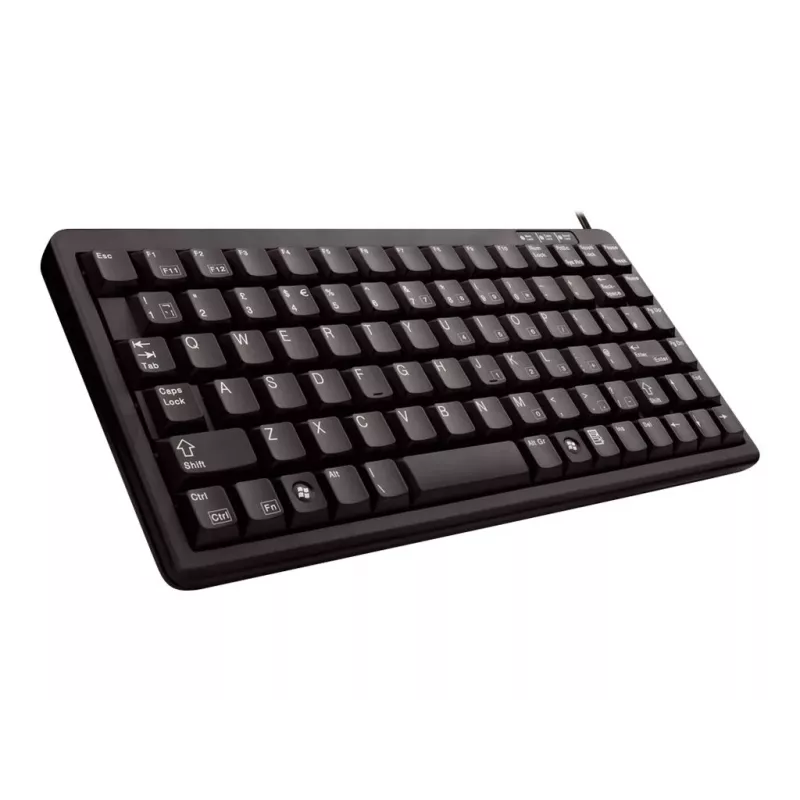 Klaviatūra CHERRY G84-4100, mini, USB, QWERTY, juoda