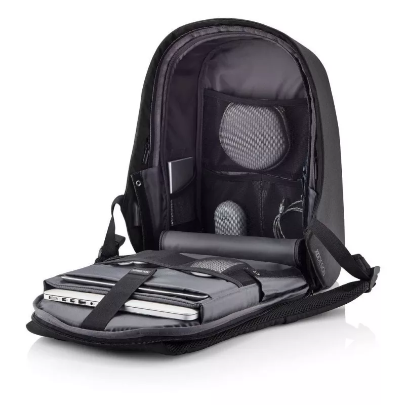 Kuprinė XDDESIGN P705.291 Antracitas – 18 L, skyriai nešiojamam kompiuteriui ir planšetei, užrakinamas pagrindinis užtrauktukas