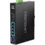 TRENDnet TI-PGM541 – valdomas PoE+ jungiklis, 4 x Gigabit (PoE+) + 1 x SFP, -20 °C – 65 °C, 120 W