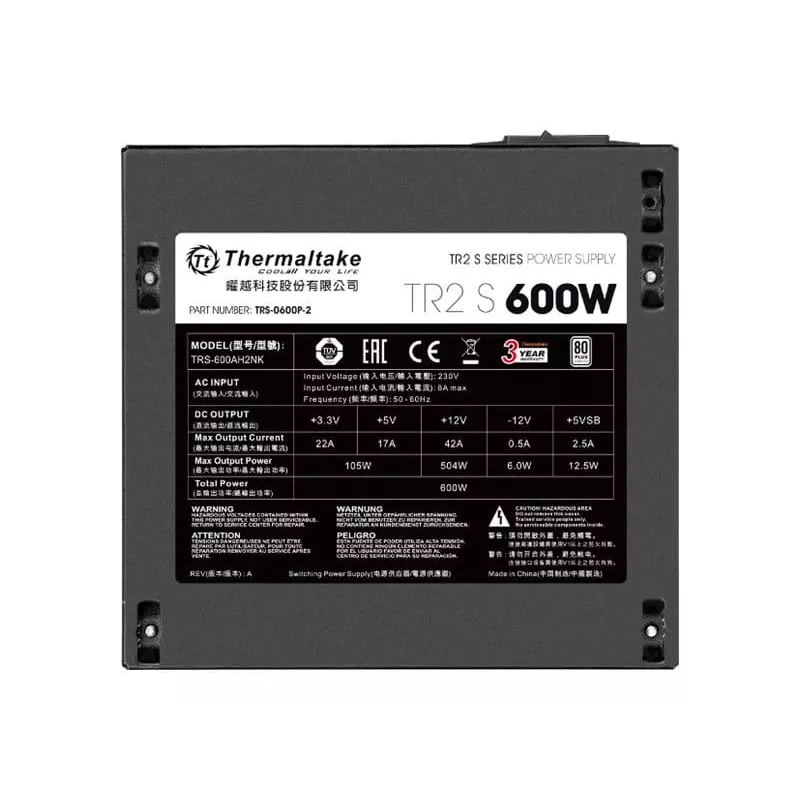 Maitinimo blokas Thermaltake TRS-600AH2NK 600 W