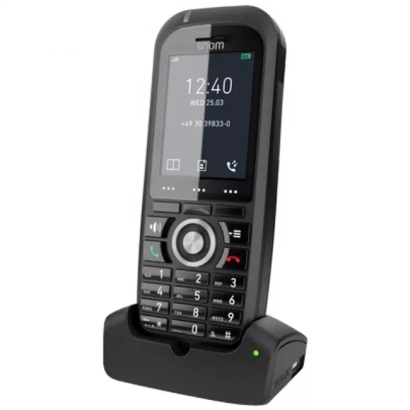 Snom M70 DECT belaidis telefono ragelis su skambučio ID, juodas