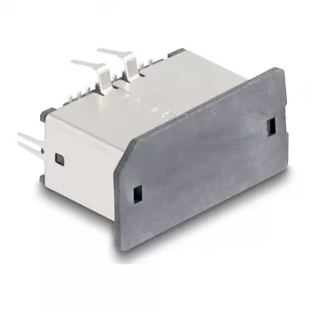 DeLOCK 67193 USB Type-E kištukinė jungtis, moteriška, juoda/sidabrinė, SMT montavimui