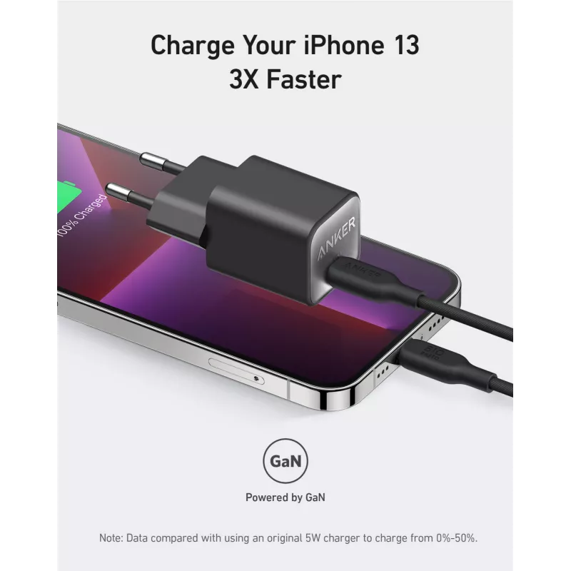 Anker 511 įkroviklis (Nano 3), 30 W, 1x USB-C, baltas