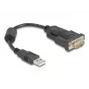 DeLOCK 61549 Serijinis kabelis juodas 0,25 m USB Type-A RS-232
