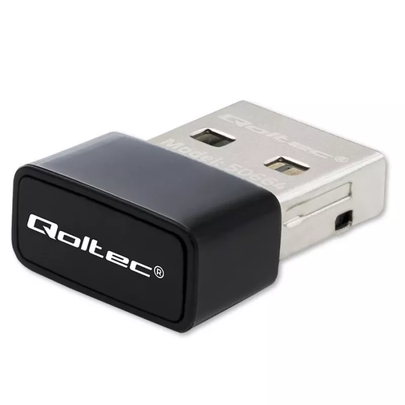 QOLTEC Ultra-Fast Wireless Mini USB Adapter Wi-Fi – belaidis USB adapteris