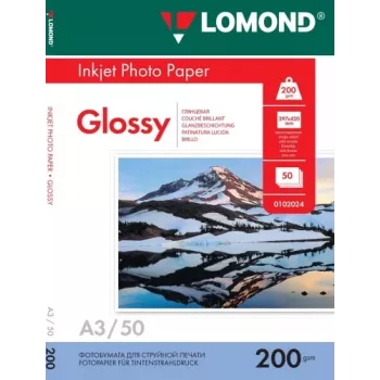 Lomond blizgus foto rašalinis popierius 200 g/m² A3, 50 lapų
