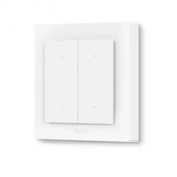 Aqara Light Switch H2 EU (4 mygtukai, 2 kanalai) (WS-K08D) - Zigbee ir Thread sieninis jungiklis su 2 relėmis