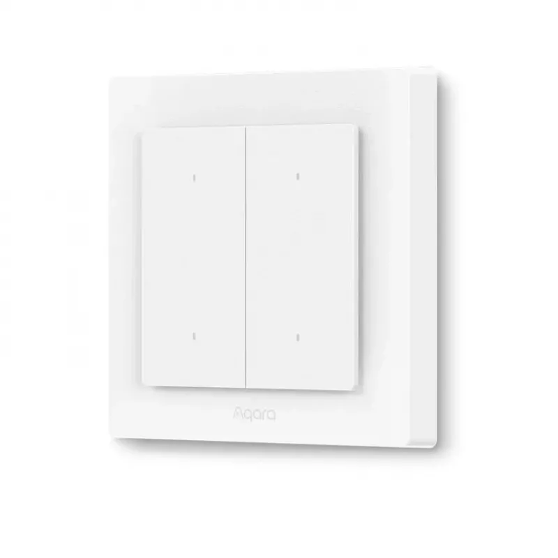 Aqara Light Switch H2 EU (4 mygtukai, 2 kanalai) (WS-K08D) - Zigbee ir Thread sieninis jungiklis su 2 relėmis