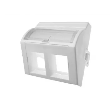 Adapteris 45x45 2xRJ45 iškilus kampinis Alantec OS022