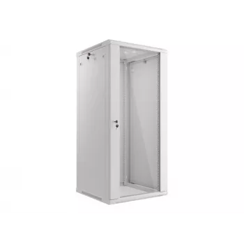Lanberg sieninis montavimo stovo spintos korpusas 19'' 27U 600x600 mm pilkas (stiklinės durys)